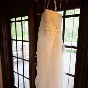 White Floral Wedding Dress